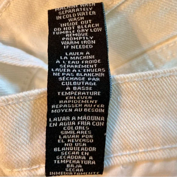 NEW Fashion Nova High Waist Wide Leg Jeans Medium Stretch White Size 9 or 29 - Picture 11 of 11